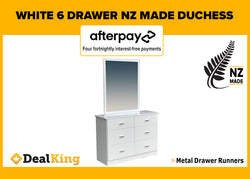 6 DRAWER NZ MADE DUCHESS WHITE