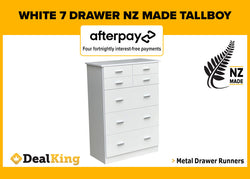 7 DRAWER WHITE NZ MADE TALLBOY
