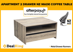 APARTMENT NZ MADE 2 DRAWER COFFEE TABLE