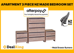 APARTMENT 3PC NZ MADE BEDROOM SUITE