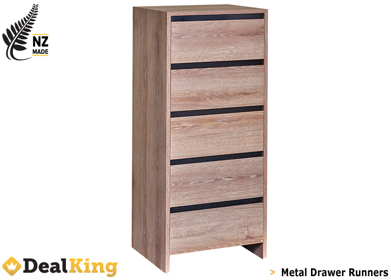 APARTMENT FULLY ASSEMBLED NZ MADE 5 DRAWER TOWERBOY
