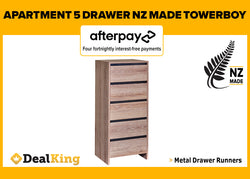 APARTMENT FULLY ASSEMBLED NZ MADE 5 DRAWER TOWERBOY