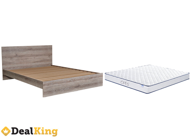 APARTMENT NZ MADE QUEEN SLAT BED + MATTRESS