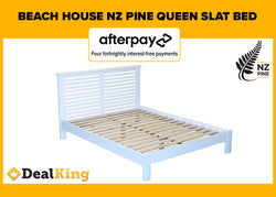 BEACH HOUSE NZ PINE QUEEN SLAT BED