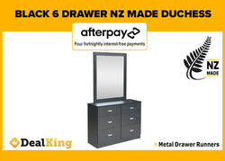 6 DRAWER NZ MADE DUCHESS BLACK