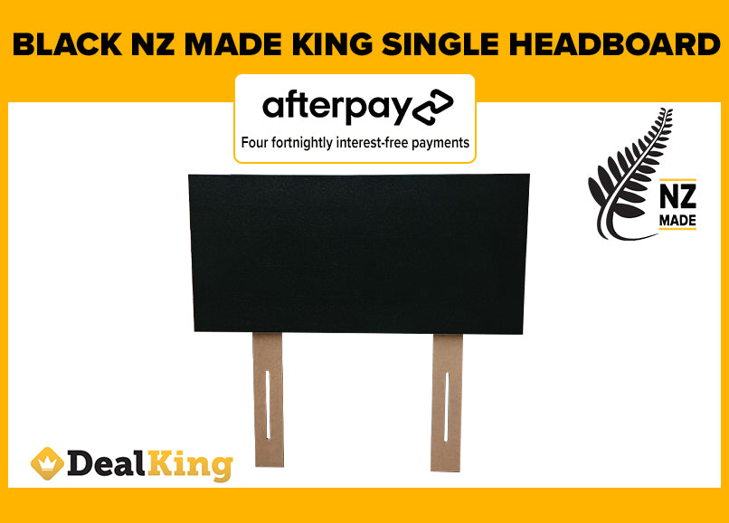 KING SINGLE NZ MADE HEADBOARD FULLY ASSEMBLED BLACK