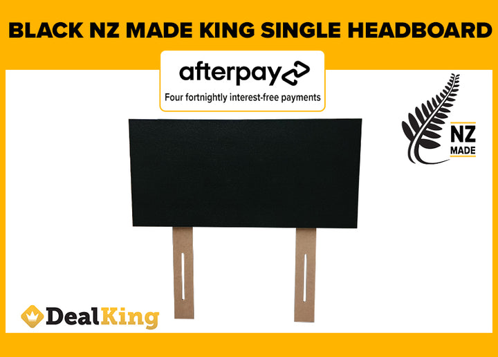 KING SINGLE NZ MADE HEADBOARD BLACK
