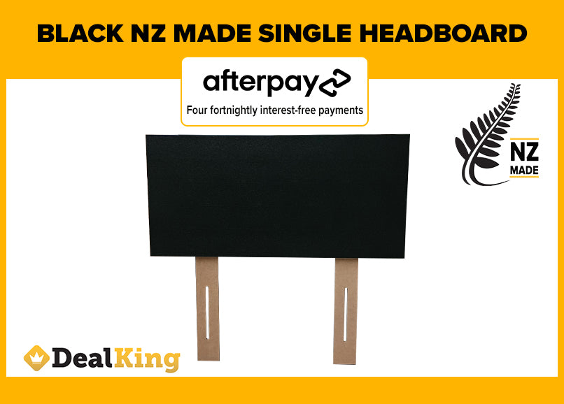 SINGLE NZ MADE HEADBOARD FULLY ASSEMBLED BLACK