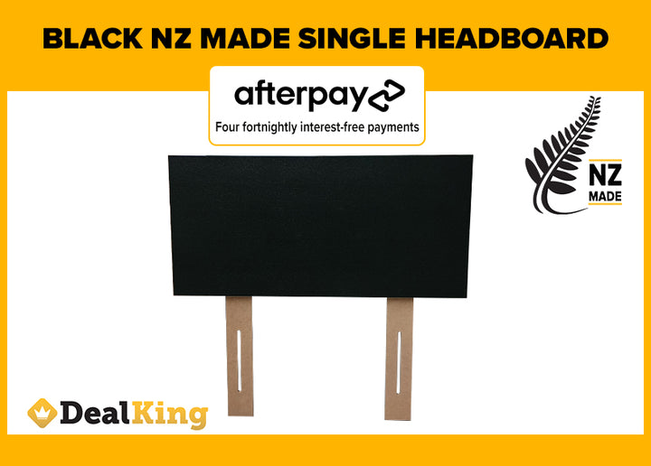 SINGLE NZ MADE HEADBOARD FULLY ASSEMBLED BLACK