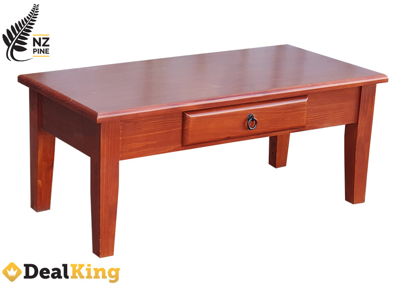 BRAYDEN NZ PINE 2 DRAWER COFFEE TABLE