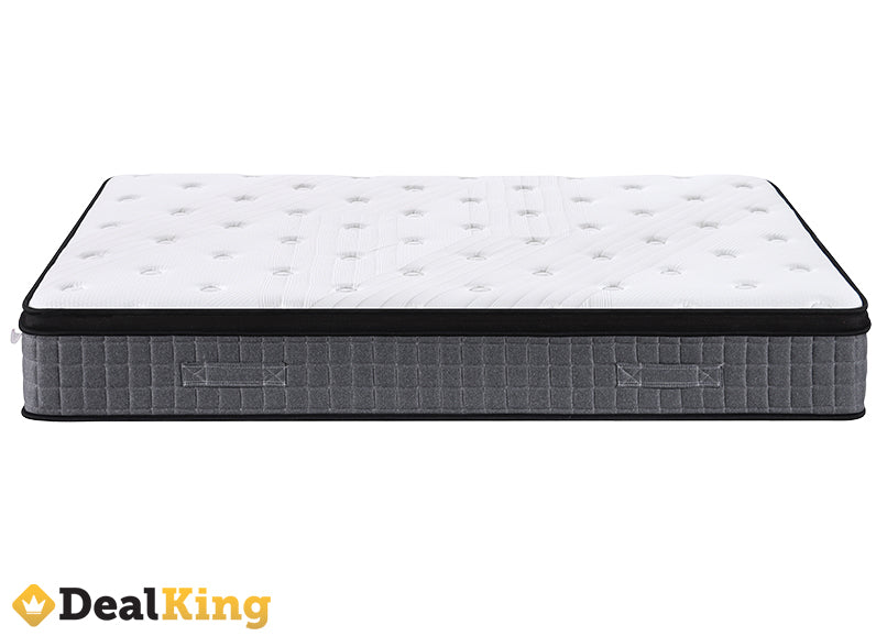 QUEEN NZ PINE SLAT BED + POCKET SPRING MATTRESS