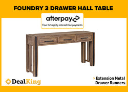FOUNDRY 3 DRAWER HALL TABLE