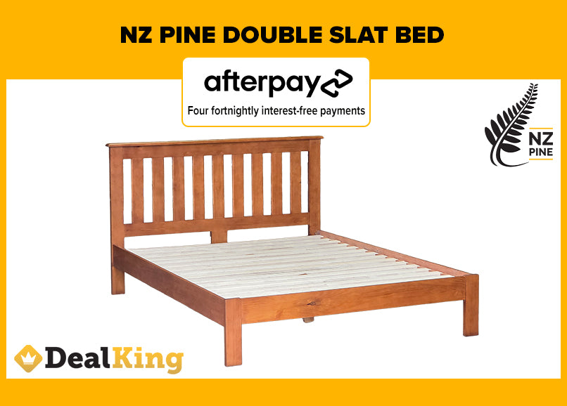 NZ PINE DOUBLE SLAT BED