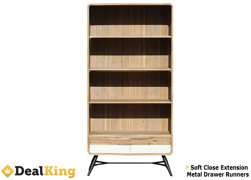 LA ROCHELLE 2 DRAWER BOOKCASE