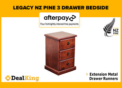 LEGACY NZ PINE 3 DRAWER BEDSIDE
