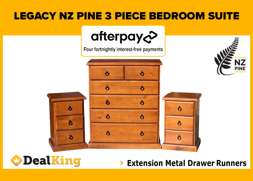 LEGACY NZ PINE 3PC BEDROOM SET