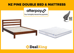 DOUBLE NZ PINE SLAT BED + MATTRESS
