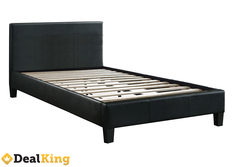 MONACO SLAT DOUBLE BED BLACK