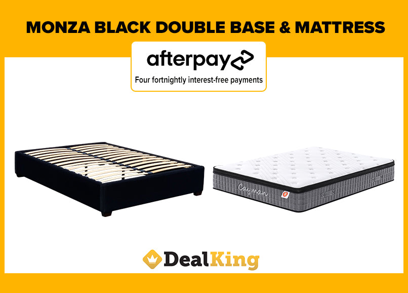 MONZA DOUBLE SLAT BASE BLACK & POCKET SPRING MATTRESS
