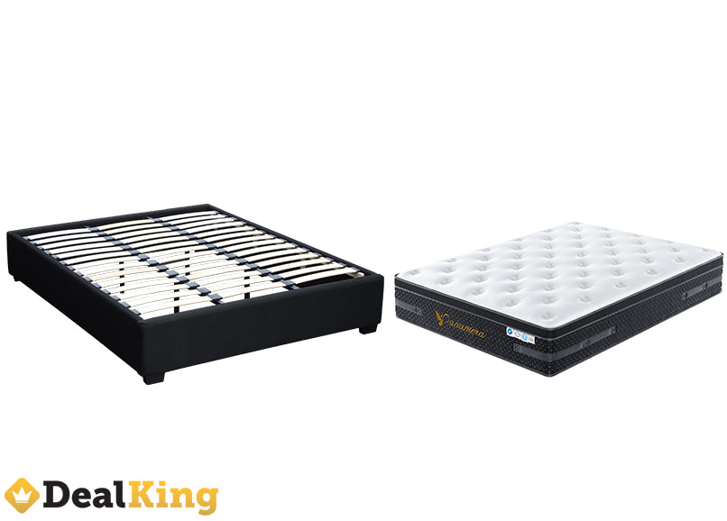 MONZA KING SLAT BASE & PANAMERA POCKET SPRING GEL MEMORY FOAM EURO TOP MATTRESS
