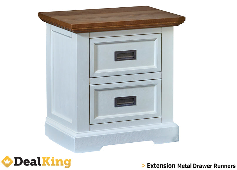 MORGAN 2 DRAWER BEDSIDE