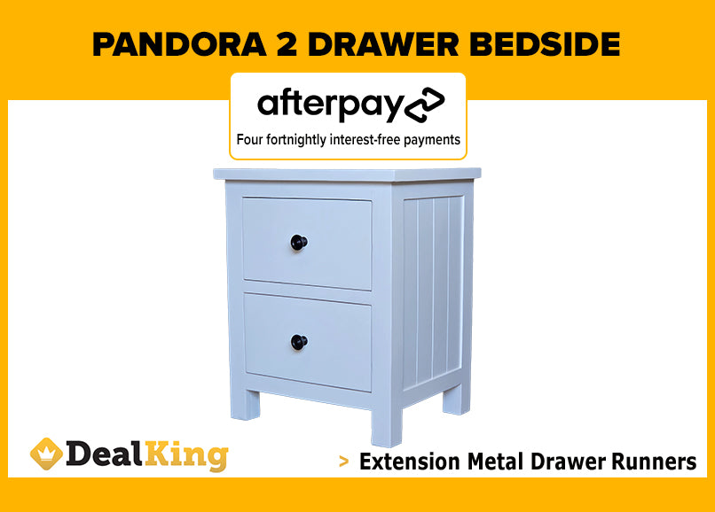 PANDORA 2 DRAWER BEDSIDE