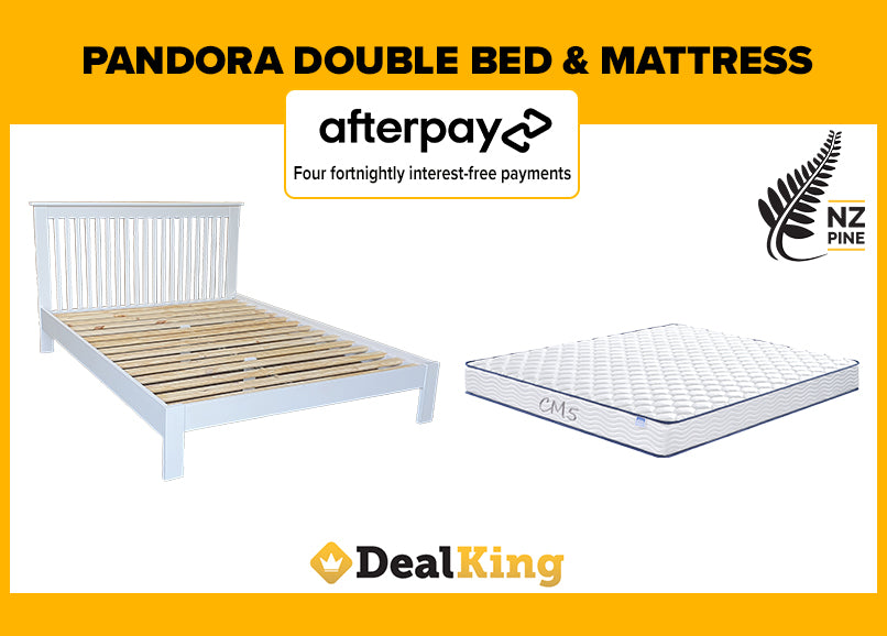 PANDORA DOUBLE SLAT BED + MATTRESS
