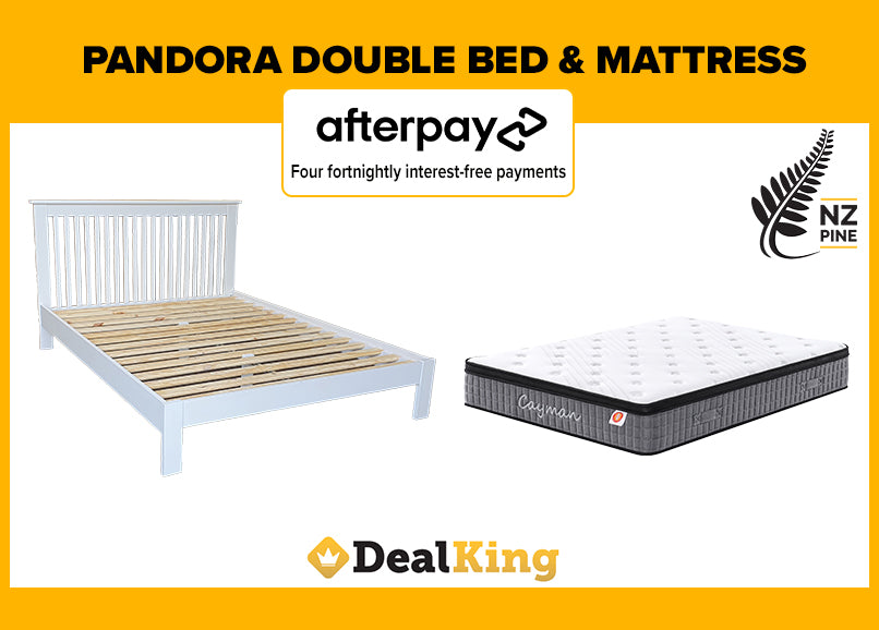 PANDORA DOUBLE SLAT BED + POCKET SPRING MATTRESS