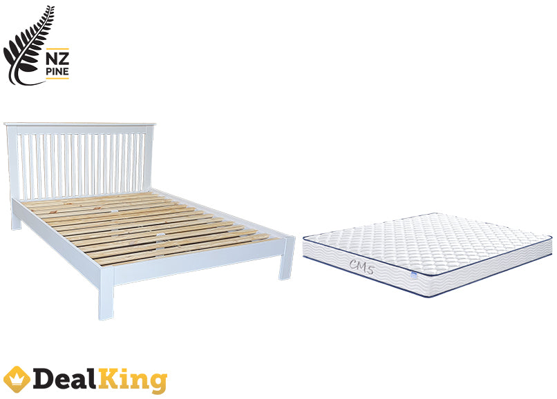 PANDORA DOUBLE SLAT BED + MATTRESS