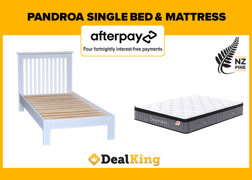 PANDORA SINGLE SLAT BED + POCKET SPRING MATTRESS