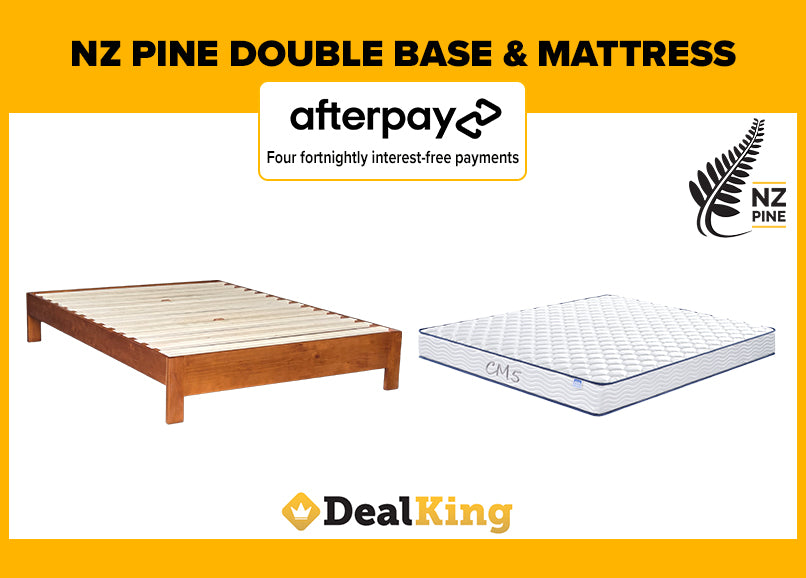SOLID NZ PINE DOUBLE BASE + MATTRESS
