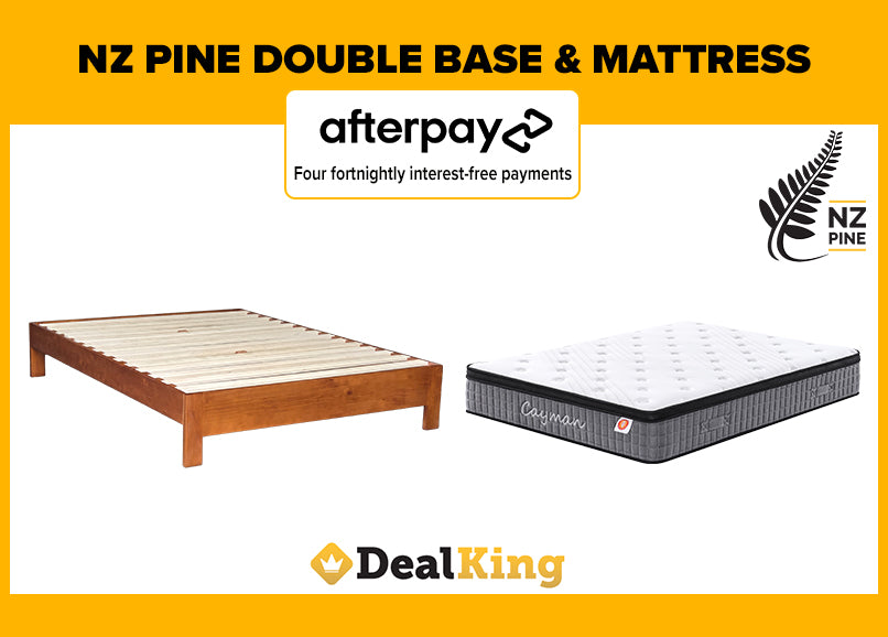 SOLID NZ PINE DOUBLE BASE + POCKET SPRING MATTRESS