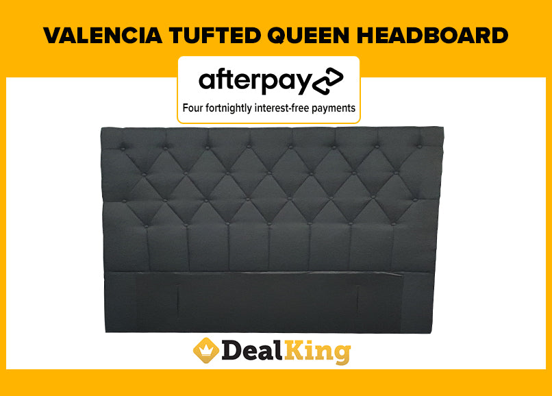 VALENCIA TUFTED QUEEN HEADBOARD BLACK