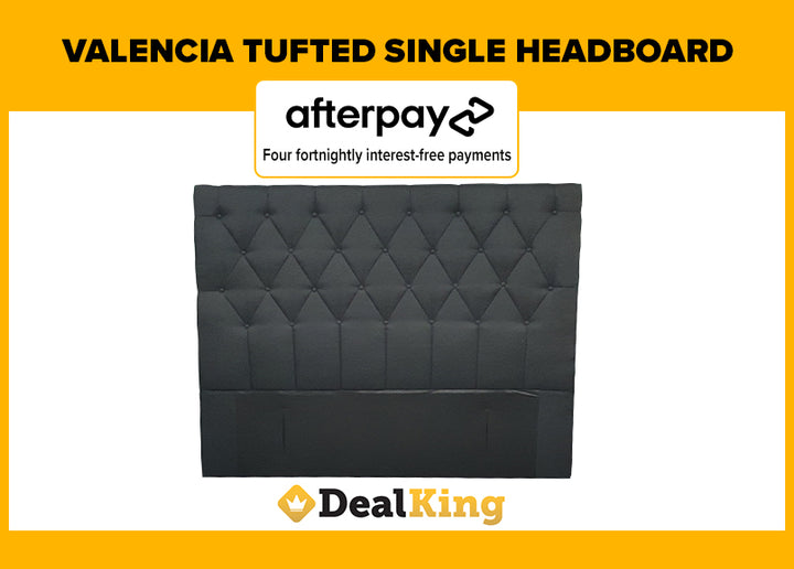 VALENCIA TUFTED SINGLE / KING SINGLE HEADBOARD BLACK