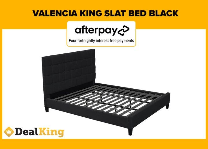 VALENCIA KING SLAT BED BLACK