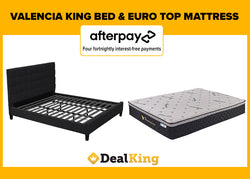 VALENCIA KING SLAT BED BLACK & PANAMERA EURO TOP MATTRESS