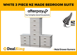 WHITE NZ MADE 3PC BEDROOM SET