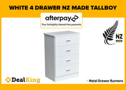 4 DRAWER NZ MADE TALLBOY WHITE