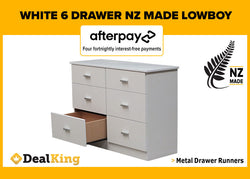 6 DRAWER NZ MADE LOWBOY WHITE