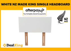 KING SINGLE NZ MADE HEADBOARD WHITE