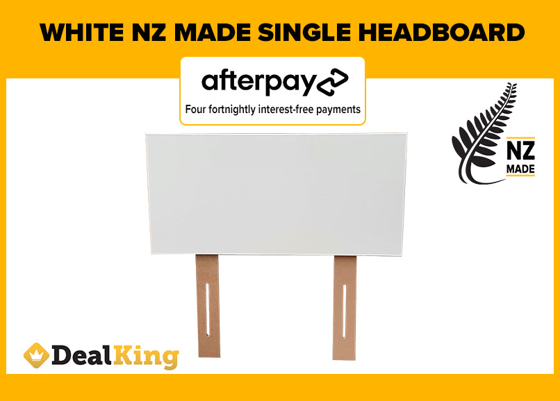 SINGLE NZ MADE HEADBOARD FULLY ASSEMBLED WHITE