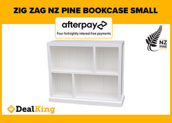 ZIG ZAG NZ PINE SMALL BOOKCASE WHITE