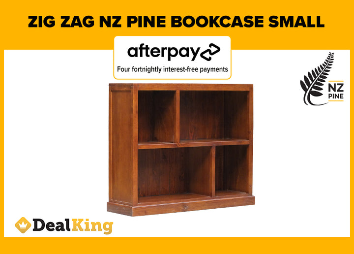 ZIG ZAG NZ PINE SMALL BOOKCASE