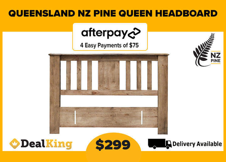 QUEENSLAND NZ PINE QUEEN HEADBOARD