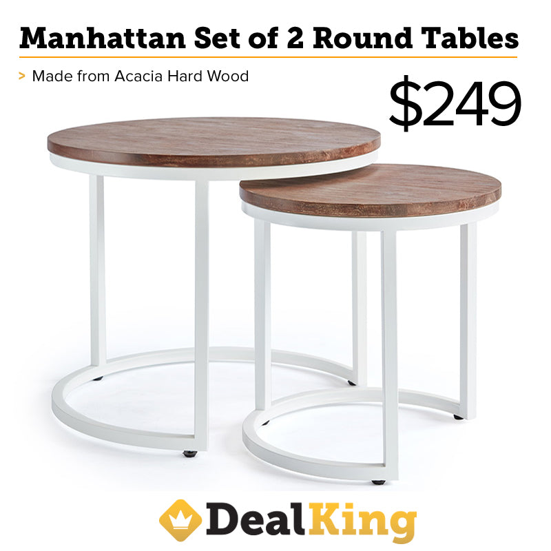 MANHATTAN ROUND TABLES WHITE